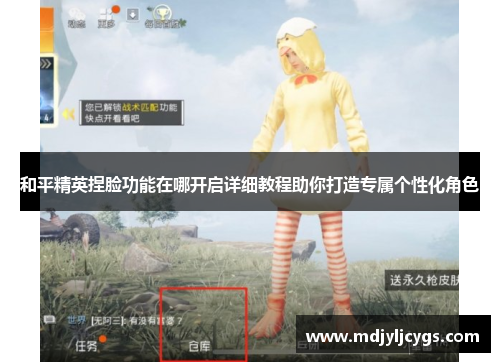 和平精英捏脸功能在哪开启详细教程助你打造专属个性化角色