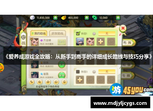 《爱养成游戏全攻略：从新手到高手的详细成长路线与技巧分享》