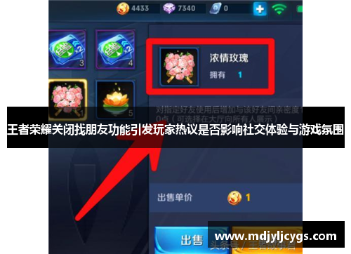 王者荣耀关闭找朋友功能引发玩家热议是否影响社交体验与游戏氛围